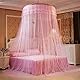 Shipenophy Atmungsaktive Faltbare Bettvorhang Runde Baldachin Bett Vorhang Spitze Prinzessin Stil Für Schlafzimmer Haushalt Wohnkultur(pink)