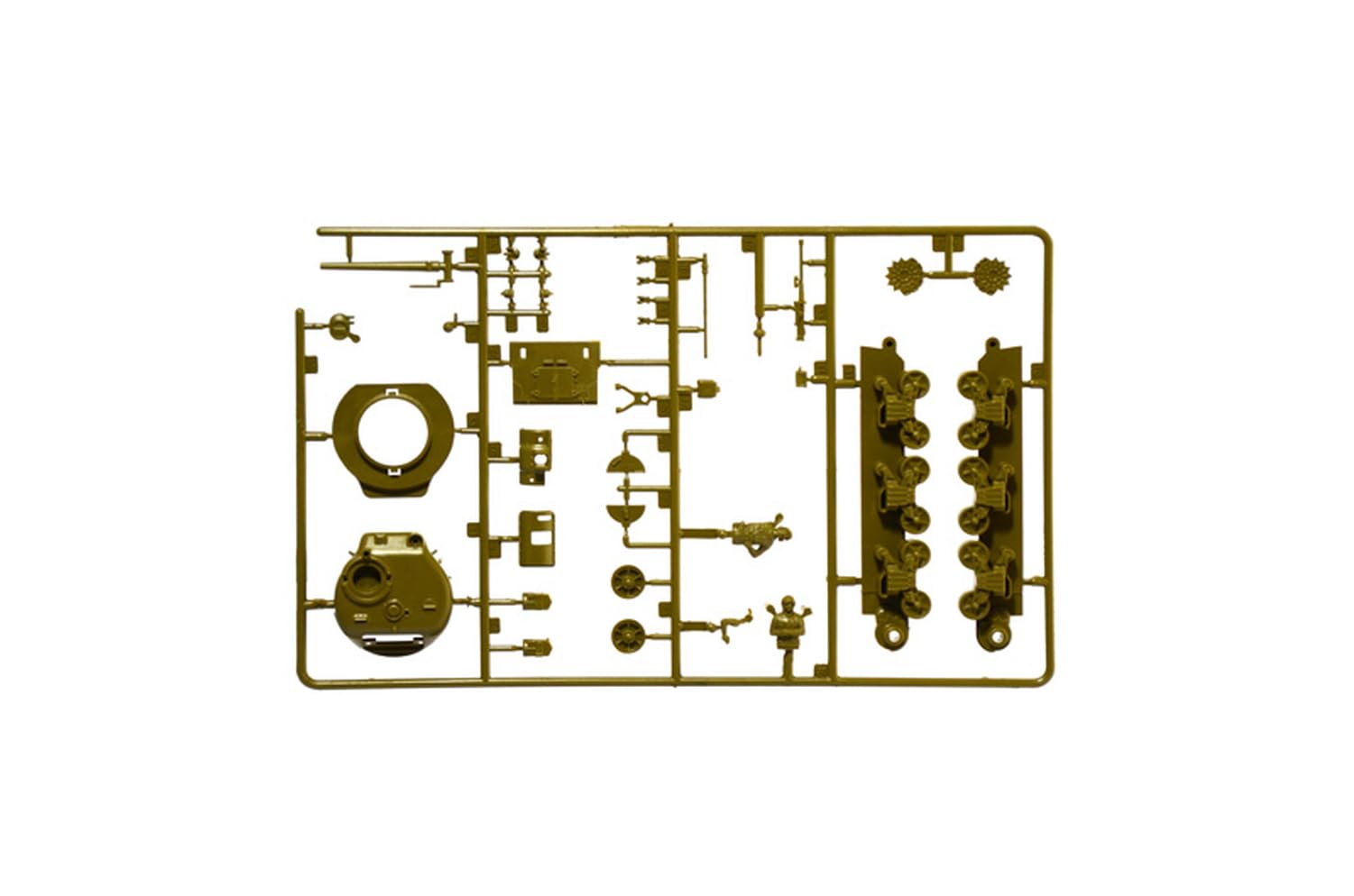 Italeri 25751 1:56 US M4 Sherman (75 mm) – Modélisme, kit de Construction, modélisme, Bricolage, Loisirs, Collage, kit de Construction en Plastique, détaillé, Non Peint, Couleur moulée