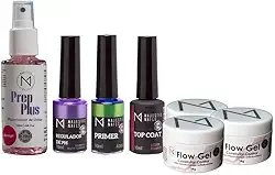 kit Preparadores + 3un Flow Gel Control 14g + Top Coat - Majestic Nails