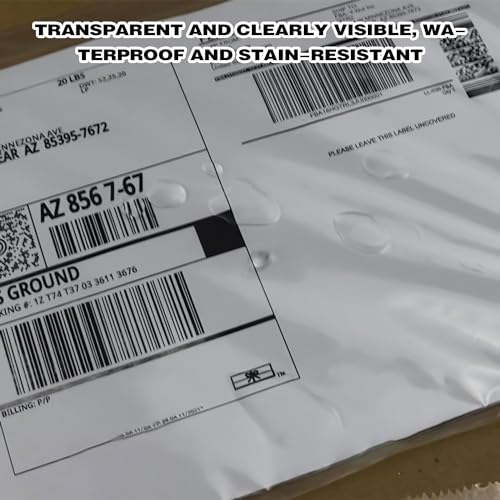 Lieferscheintaschen, Transparent Versandtaschen, Selbstklebende Begleitpapiertaschen, Dokumententaschen Transparent Selbstklebend, ideal zum Verpacken von Druckmedien oder Textilien 25PCS