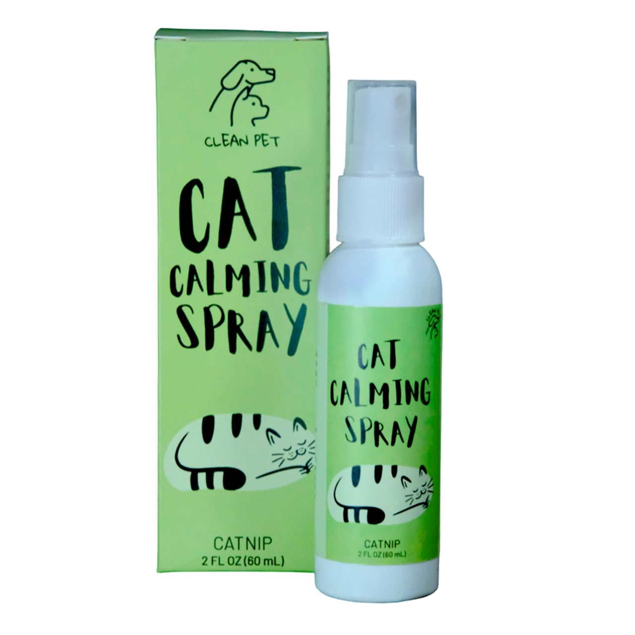 Cat Calming Pheromone Spray for Anxiety Relief - Vet Recommended Natural Stress Relief for Indoor Cats - Stops Urine Spraying, Scratching & Aggression - Fast Acting Formula, 2oz Catnip Scent