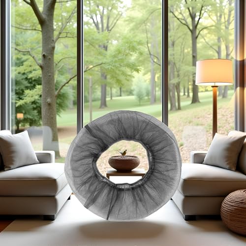 Image of Black Bird Cage Seed Catcher Guard Parrots Mesh Net Cover Stretchy Soft Airy Fitting Skirt for Indoor Outdoor Feeders Bird Seed Catcher Net Large for Indoor Feeders Birdcage Cover Mesh Skirt