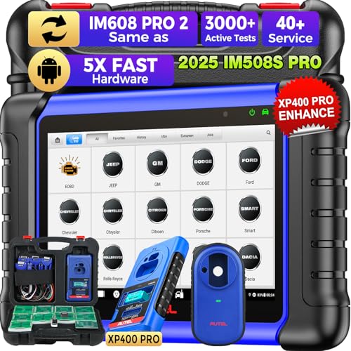 Autel MaxiIM IM508S PRO w/ XP400 PRO, 2025 Same as IM608 PRO 2/ IM608S II, Enhanced of IM508S IM508, Bidirectional Diagnostic Tool w/ 3000+ Tests, Smart & Expert Mode, 40+ Service, OE All-Sys, OS 11.0