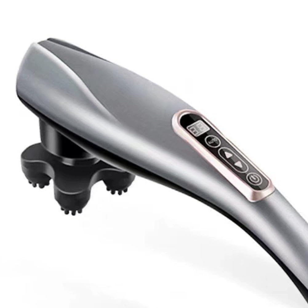 MultiiHandheld Massage LCD-Display 12 10 Geschwindigkeiten Kabelloser Massager Wiederaufladbar Vollkörper Muskelentspannung