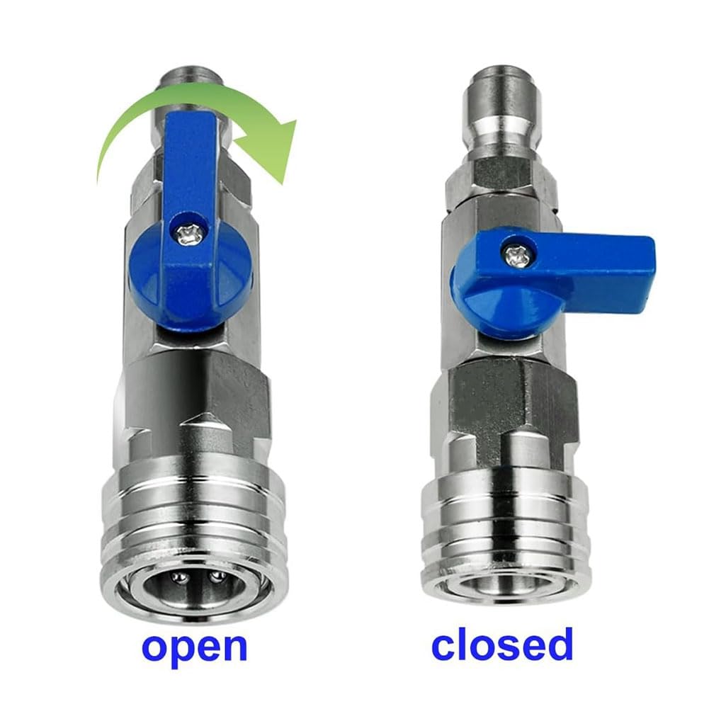 Kit de VáLvula de Bola para Lavadora de Alta PresióN, Conector RáPido 3/8 NPT, 4500 PSI para Manguera de Lavadora EléCtrica