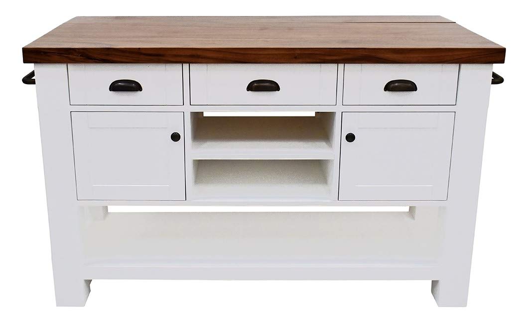 222 Fifth Hunter White Kitchen Island