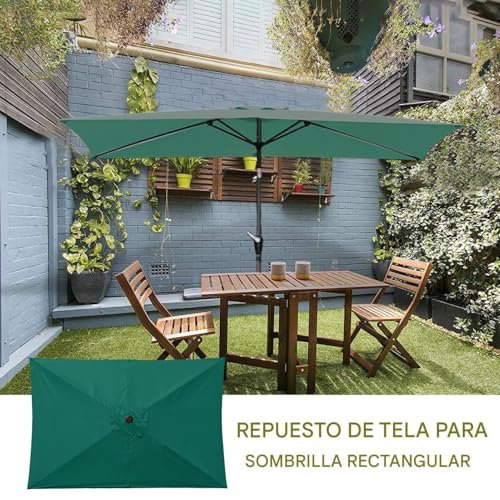 Parasol de sombra rectangular de 200x300 cm para patio y piscina 3