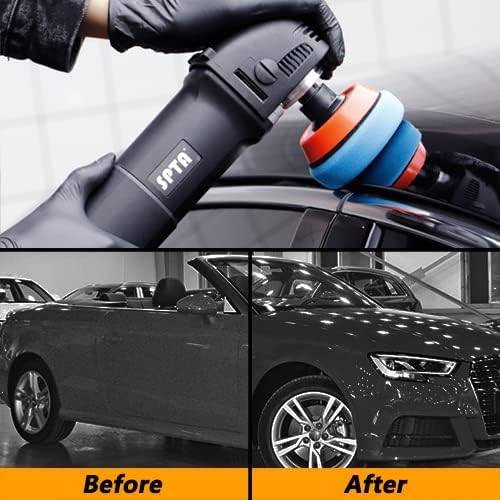 SPTA 29pcs Drill Buffing Pad Detail Polishing Pad Mix Size Kit with 5/8-11 Thread Backing pad & Adapters for Car Sanding, Polishing, Waxing (29Pcs Mini Polishing Pad Set1) - Image 10