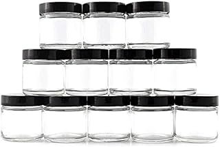 6 PCS 2 oz / 60ml Round Plastic Clear Cosmetics Jars Bottle With Black Lids For Make Up Cosmetic Face Creams Lotions Lip Balms Samples Ointments Skin Care Beauty Items
