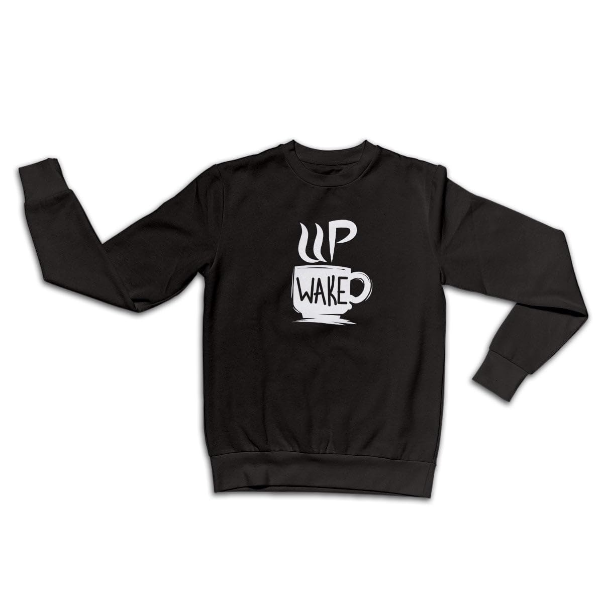 Wake Up Sweatshirt | Cotton Funky Sweatshirt | Unisex Stylish Latest Trending Sweathsirt | Bambiha