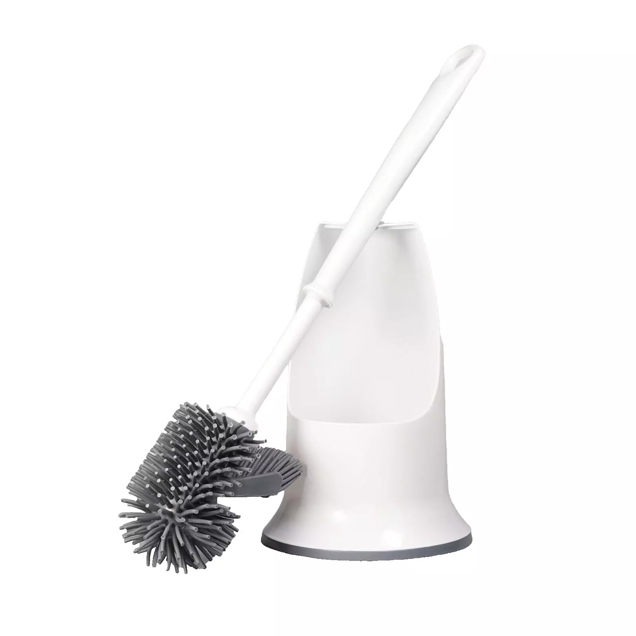 mysmartbuy Silicone Toilet Brush & Holder - White