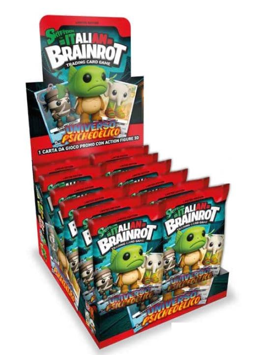 Palmitessa Personaggi Brainrot Italiani Originali Espositore 12 Bustine divertenti Tralalero Tralalala per bambini e adulti, Shark, Capuccina Ballerina Brainrot toys set