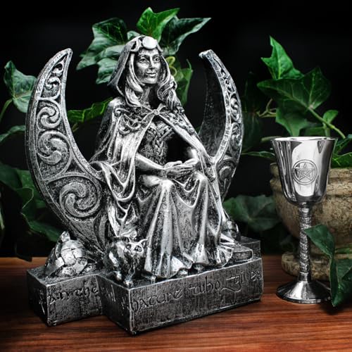 Estatua Triple Diosa Luna 20 cm Plata miniatura 2