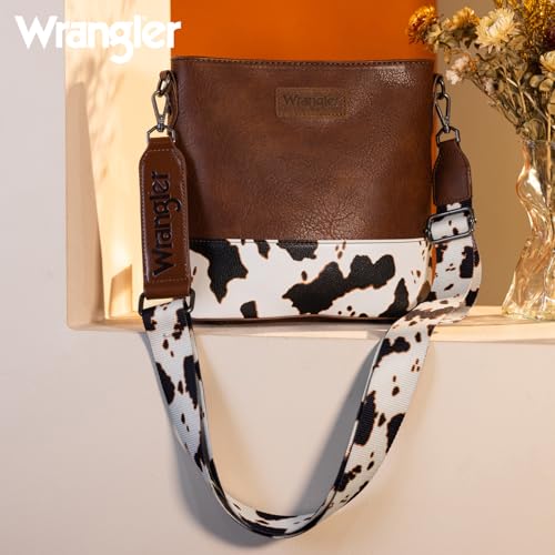 Image of Wrangler Crossbody Purses for Women Two Tone Crossbody Bags Women Purses and Handbags