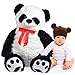 Pink Papaya Ours en Peluche geant XXL Ourson en Peluche, Panda Pan Tao, 100cm XXL Ourson Peluche Noir et Blanc Panda XXL Ours en Peluche Bon à Aimer de la Marque Toys