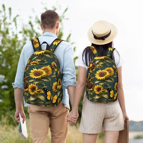Sac à dos de voyage avec imprimé fleuri grand compartiment adulte