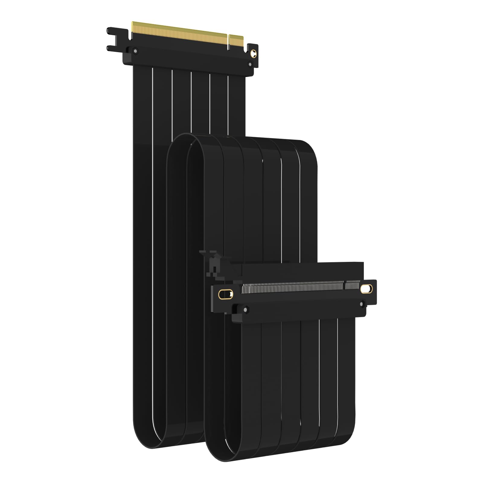 GLOTRENDS 1000mm PCIe 3.0 X16 Riser Cable (0->180 Degree), kompatybilny z seriami NVIDIA-RTX 2000/GTX1600, AMD-RX6000/5000/500/400/Vega itp.