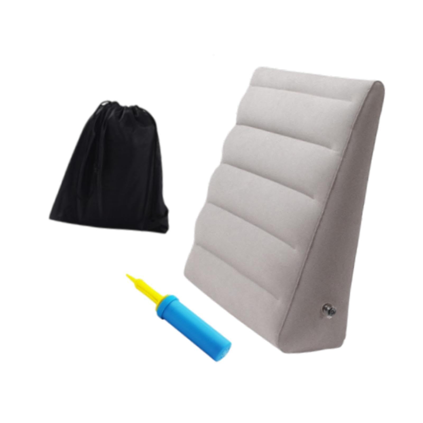 Almohada de cuña Inflable, Almohada de cuña de Viaje, Soporte Ligero y cómodo de elevación de Las piernas, cojín de Espalda para la Cama para el hogar