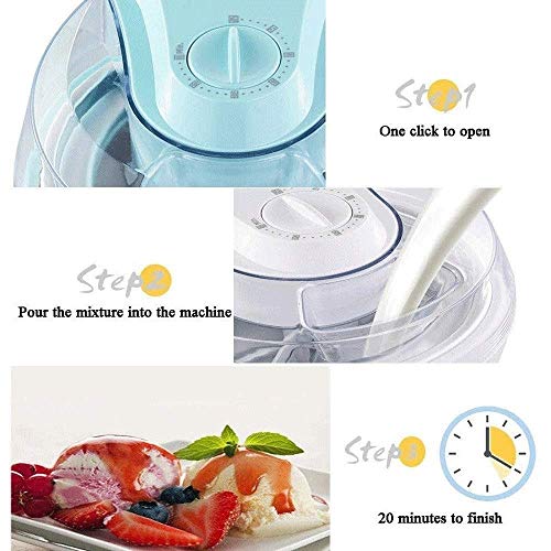 LLSS Heim-Eismaschine – Sorbet-EIS, Frozen Yoghurt-Maschine, abnehmbare Rührmaschine – einfach zu bedienen – leckeres… – Bild 8