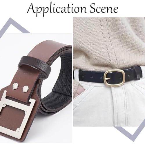 GORGECRAFT 12Pcs Cowhide Leather Loop Belt Keeper Black Brown Genuine Leather Replacement Belt Ring End Strap Organizer Fixing Holder Buckle Stays Retainer Band for Belt Hold Extra Length Men Women4