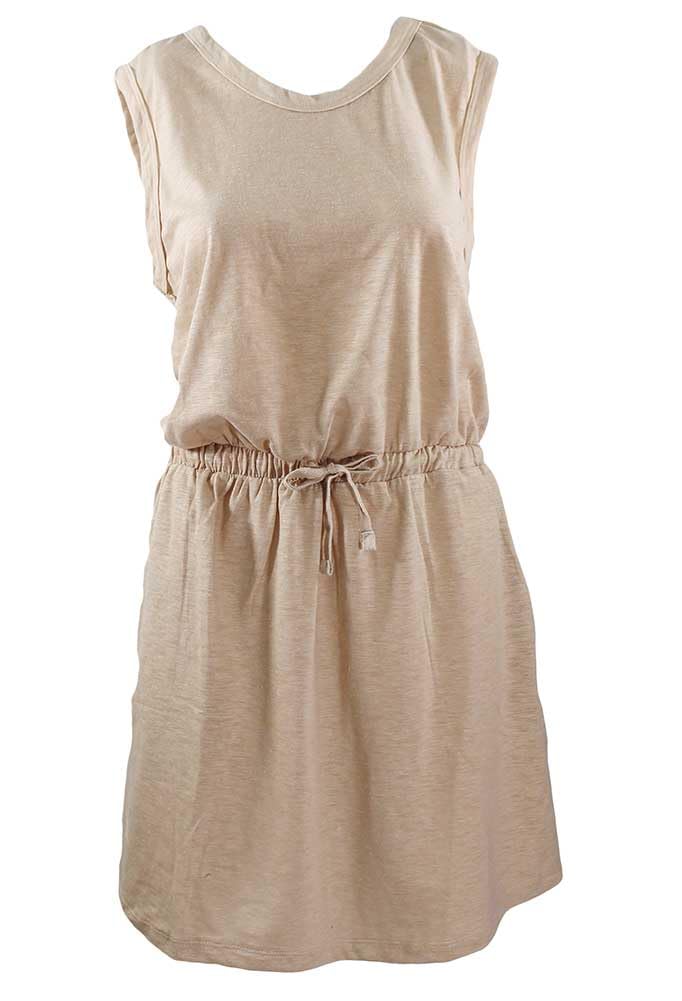 Stillwater Supply Co. Sleeveless Slub Dress Tan Medium