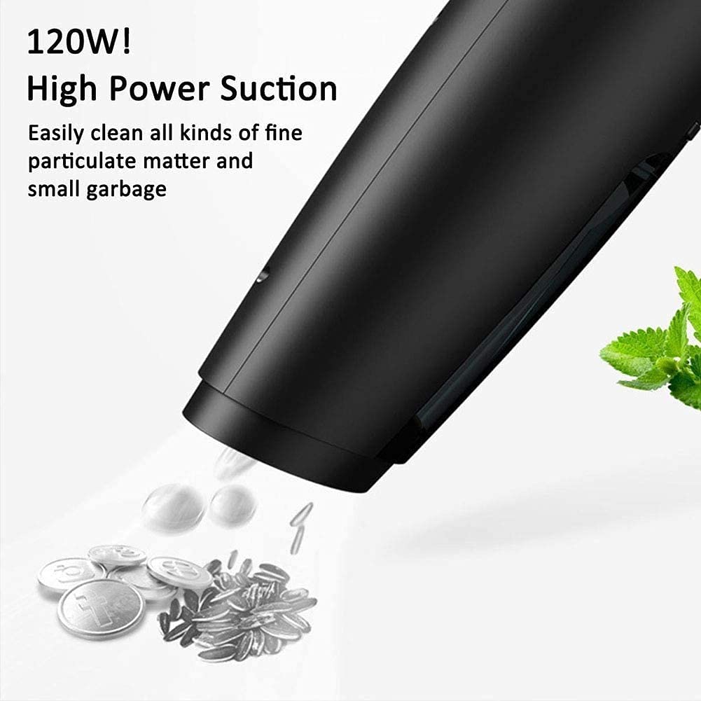 Aspirapolvere Portatile, Leggero con Potente aspirazione, 120W 7000PA Aspirapolvere Aspirapolvere Acciaio Inossidabile Carica Rapida per la casa di casa