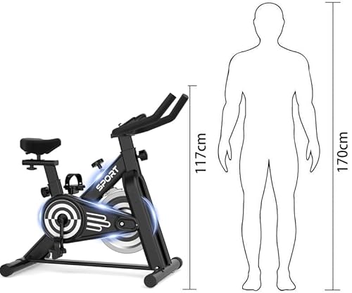 Bicicleta Ergométrica Spinning, Bike de Exercício Interno com Mostrador Digital & Montar, Compacta p