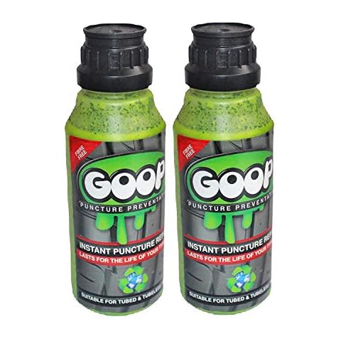 Goop tyre sealant * puncture repair motorbike * car tyre sealant * bicycle tyres sealant * 2 x 250ml bottles Made in UK Cover