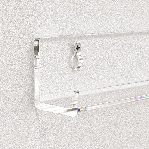 FEMELI Vinyl Record Shelf Wall Mount - 6 Pack 12-inch Clear Acrylic Album Record Holder Display Rack - Art for The Records Collector - Thumbnail 4