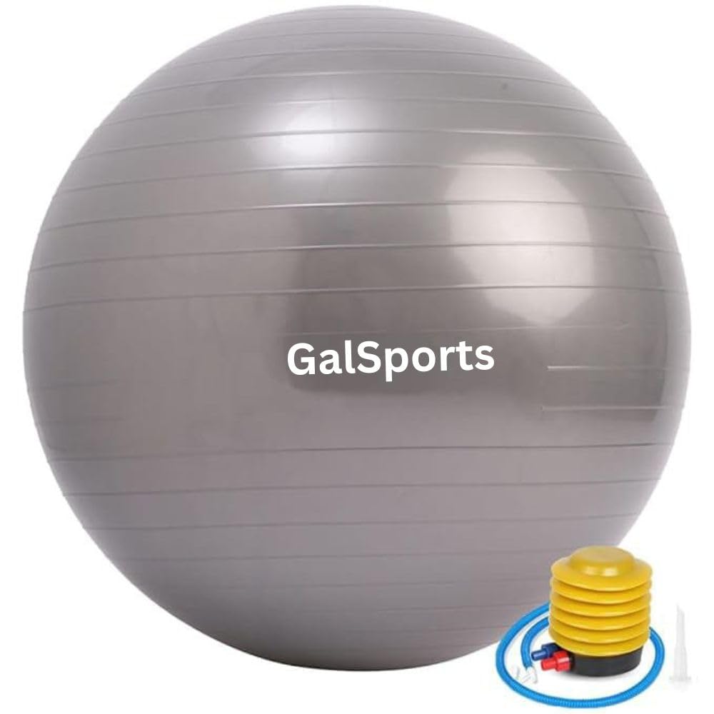 Exercise Ball Anti-Burst Rubber Extra Thick Fitness Gym Ball Round Shape Swiss Ball for Exercise,Home,Gym,office,Workout,Yoga,Pregnancy,Birthing,Balance,Stability(Gym Ball 65Cm With Pump) (Grey-65cm)-image-24