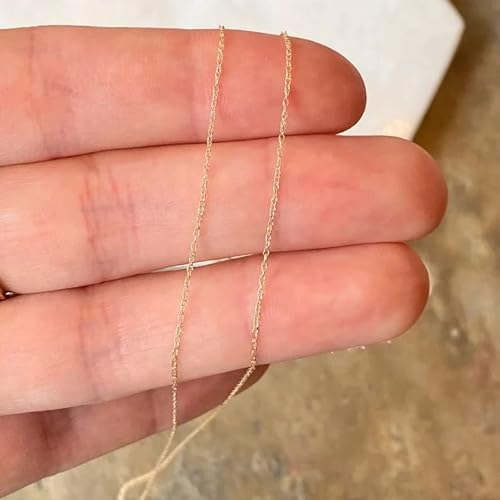 Jewelryweb 14K Gold Women's 16-22 Inch Carded Rope Chain Necklace (Yellow Or White) (20, White-Gold) #TOP5