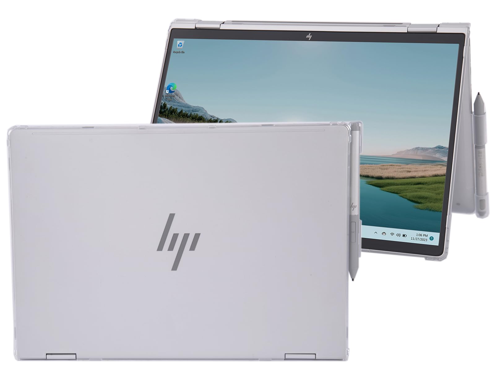 mCover Étui uniquement compatible avec les ordinateurs portables Windows HP Elite x360 1040 G11 2024 ~ 2025 14" (ne convient pas aux autres modèles HP) - Transparent