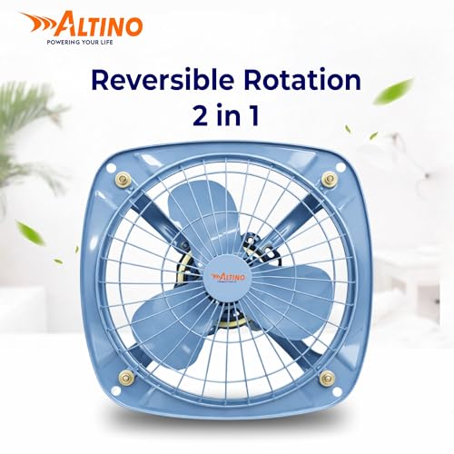 Image of Altino Heavy Duty Fresh Air Exhaust Fan for Industrial, Kitchen, Home, etc| High Speed Motor, Energy Efficient, Low Noise Operation & Easy to Clean, 1 Yr Warranty (Grey, 6 Inch, Reversible Rotation)