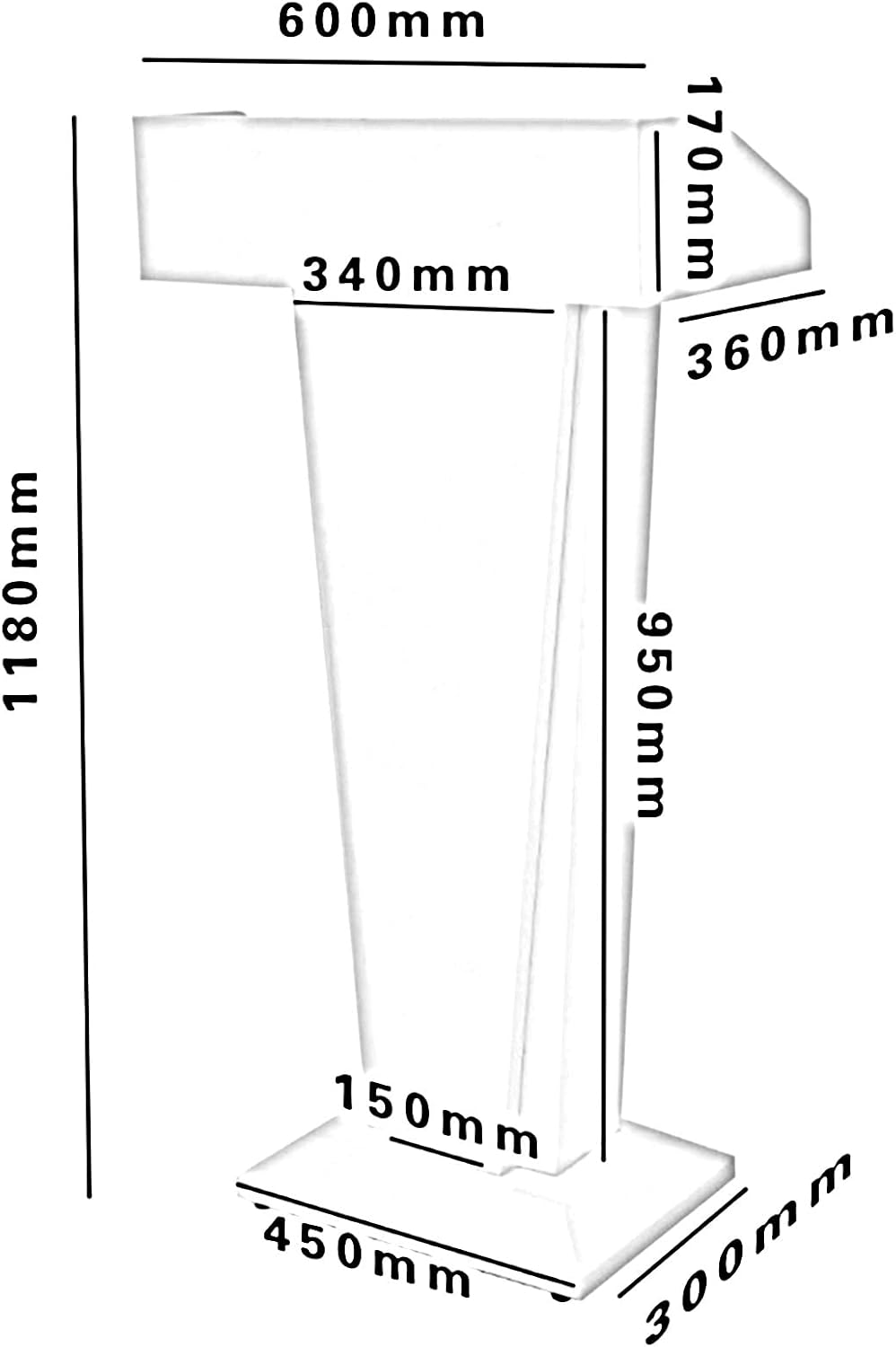 ポータブル講義台スタンド - 教会オフィスイベントや講義のための調節可能な60x36cm説教壇デスク - 赤色、高さ最大118cmま