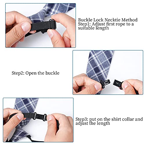 Sucrain 5Pcs Boy's Necktie Pre-Tied Adjustable Neck Strap Tie For Wedding Graduation School Uniforms #TOP3