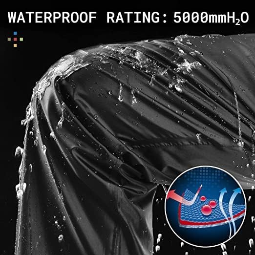 Image of Waterproof Rain Trousers, Breathable Outdoor Pants for Men and Women, Black