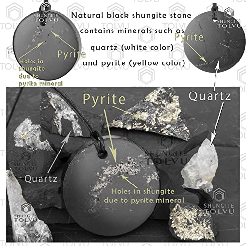 Shungite Pendants - Various Geometric Shapes - Authentic Stone - Certified3