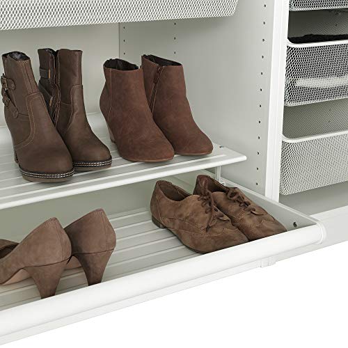 KOMPLEMENT étagère à chaussures extractible blanche 100x58 cm : stop aux chaussures écrasées - 4