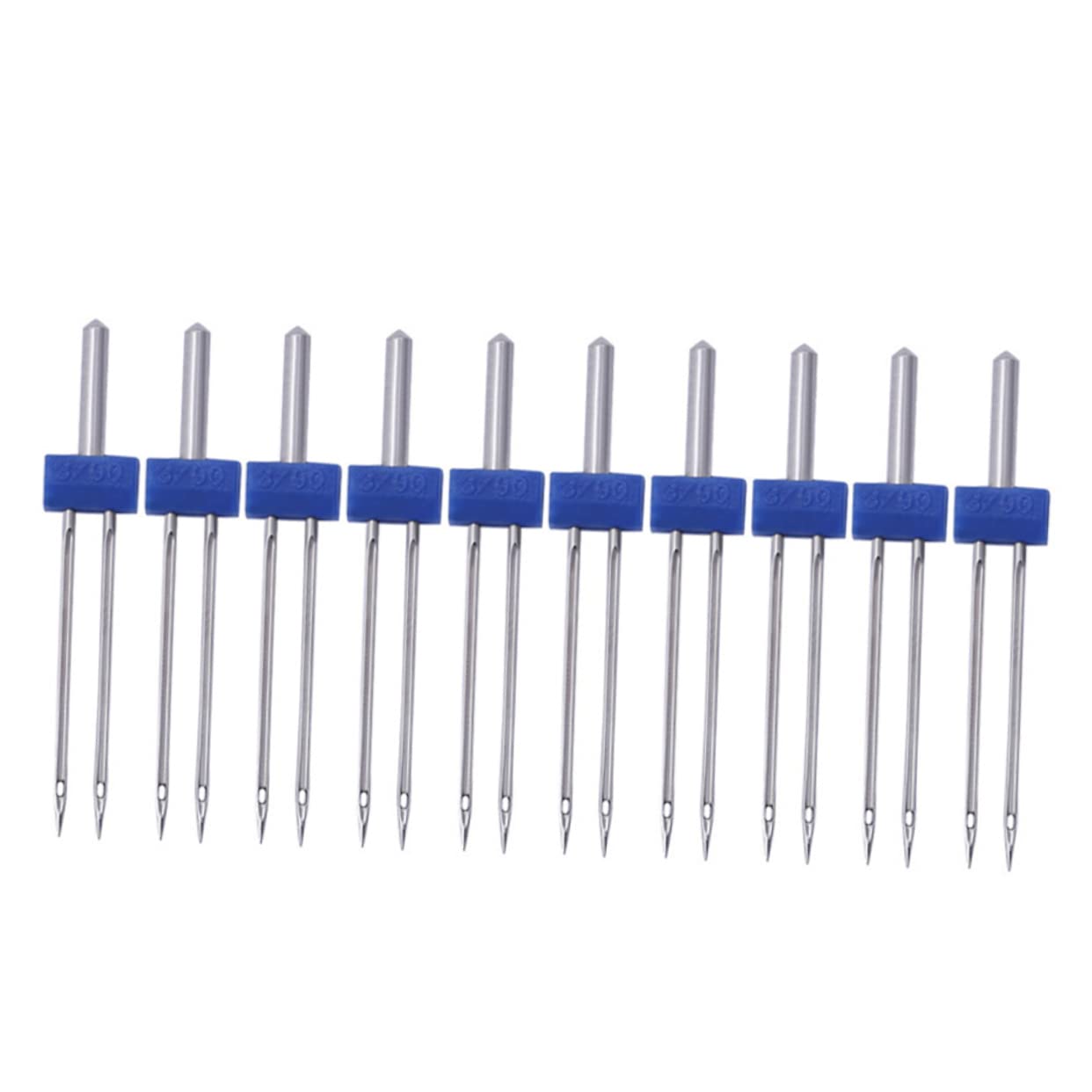 Doppelnadel für Nähmaschine, Modell C01-005-00170, 100 Stück | Blaues Metall Nadelset, 1 Beutel, für Haushaltsgeräte, Leicht zu Verwenden