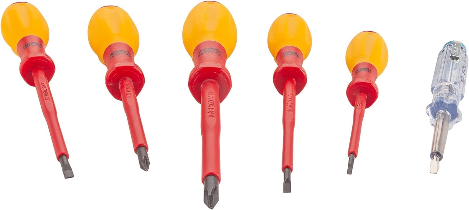 HAZET Elektriker-Schraubendreher-Satz 810/6VDE I 6-teiliges Set mit Kreuz-, und Schlitzschraubendreher in verschiedenen Größen, sowie einen Spannungsprüfer
