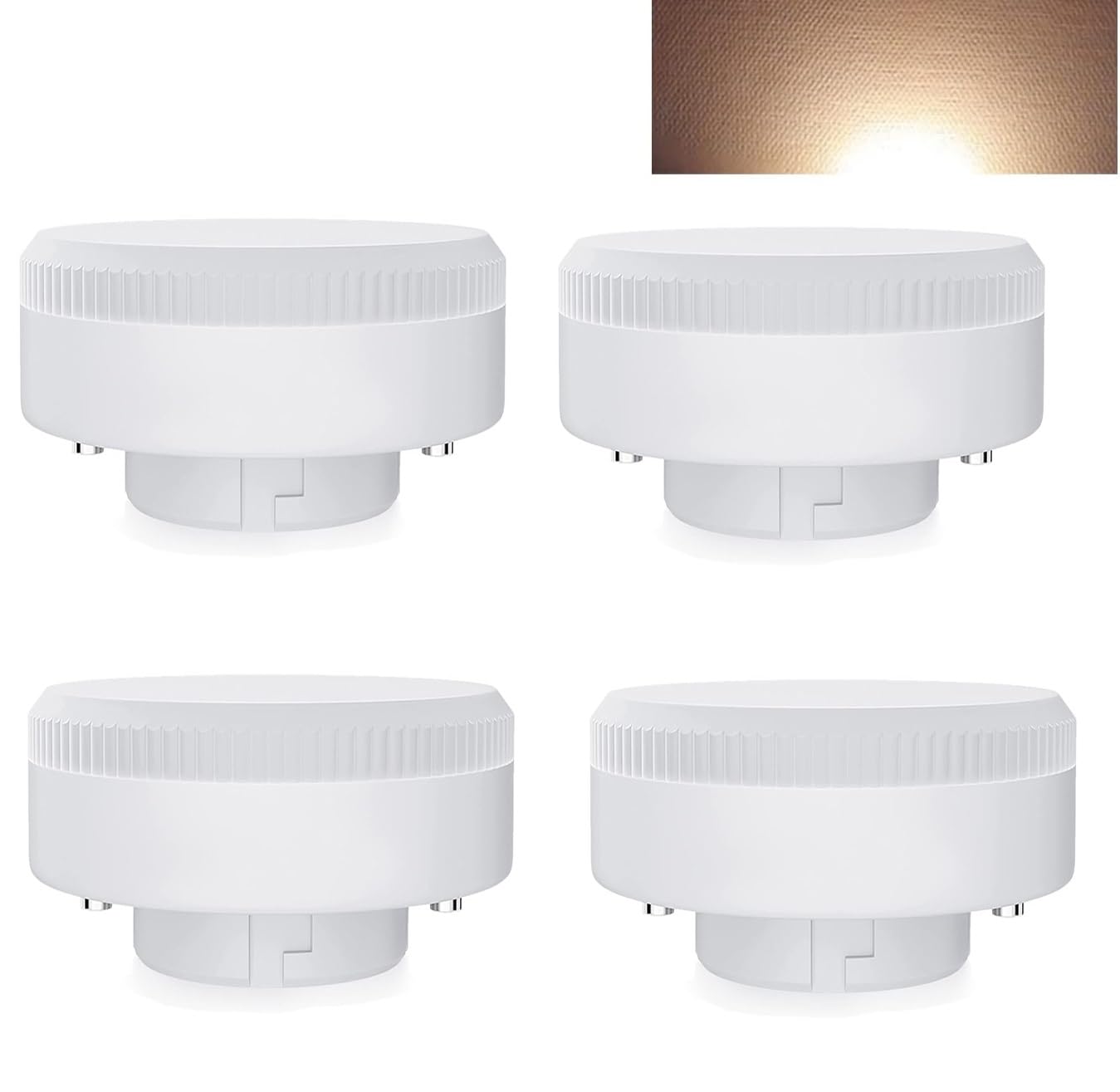 10W GX53 LED Bulb,1000 Lumens Round Bulbs ,Replaces GX53 Halogen or CFL 100W Energy Saving Under Cabinet Cupboard Lighting for Kitchen ,Non-dimmable, AC/DC 190-260V ( Color : Warm White 3000k , Size :