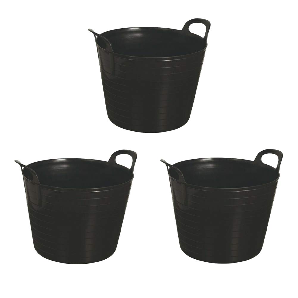 Buy doodle and MOOZE 42 Litre Black Heavy Duty Large Flexi Tub Rubble