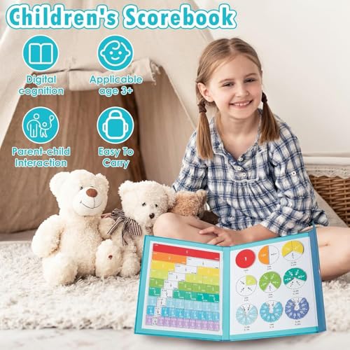 Magnetic Fraction Demonstration Book, Magnetic Fraction Tiles, Fractions Manipulatives, Score Disk Demonstrator Math Puzzle Learning Building Block Set- (1Set) - Image 2
