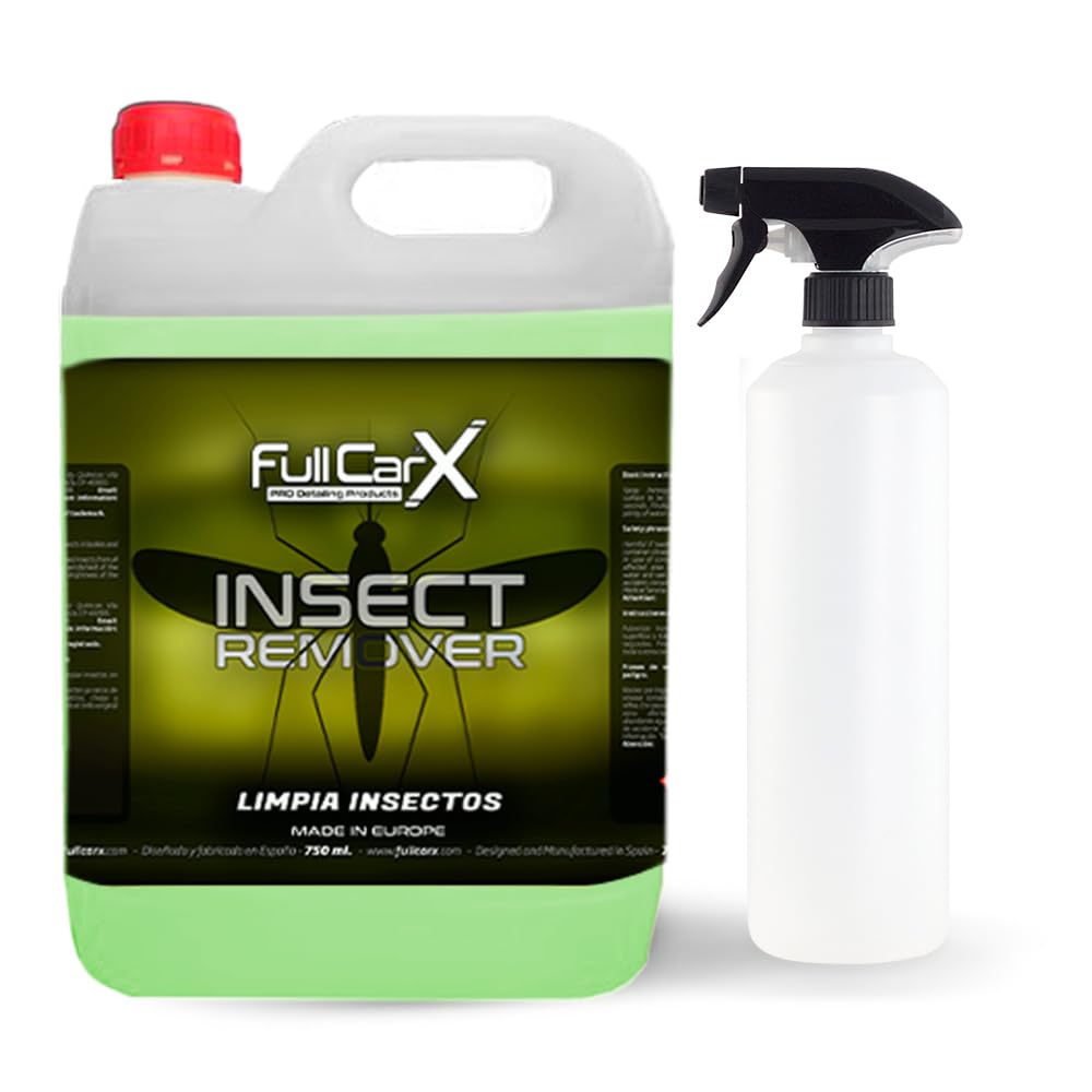 FULLCARX Insect Remover 5L Rimuovi Insetti Auto Carrozzeria, Rimuove Macchie Zanzare Escrementi Moscerini, Pulizia Senza Sfregamento Protegge Vernice Plastica Vetro Prodotto Professionale Detailing