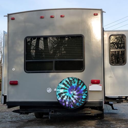 Image of Delerain Tie Dye Spare Tire Covers for RV Jeep Trailer SUV Truck and Many Vehicle, Wheel Covers Sun Protector Waterproof (15 Inch for Diameter 27 inch-29 inch)