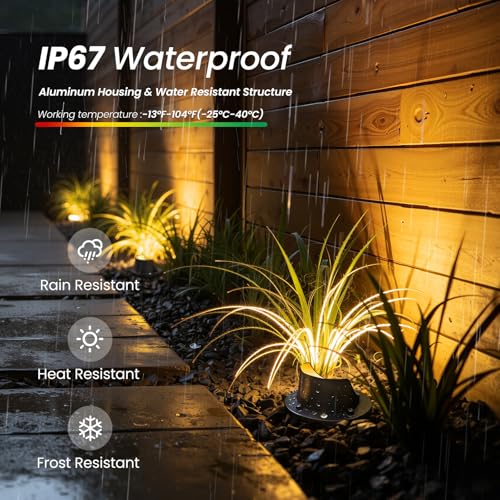 PETLIK All-in-One Low Voltage Landscape Lighting 12W Outdoor Well Lights - image 7
