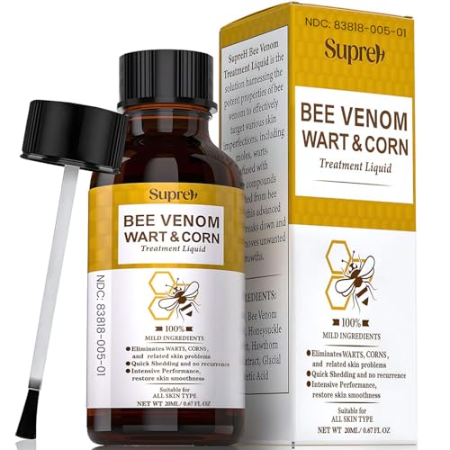 Bee Venom Wart Remover Kit: Verruca Treatment Wart Removal for Plantar Wart and Common Wart 2 in 1