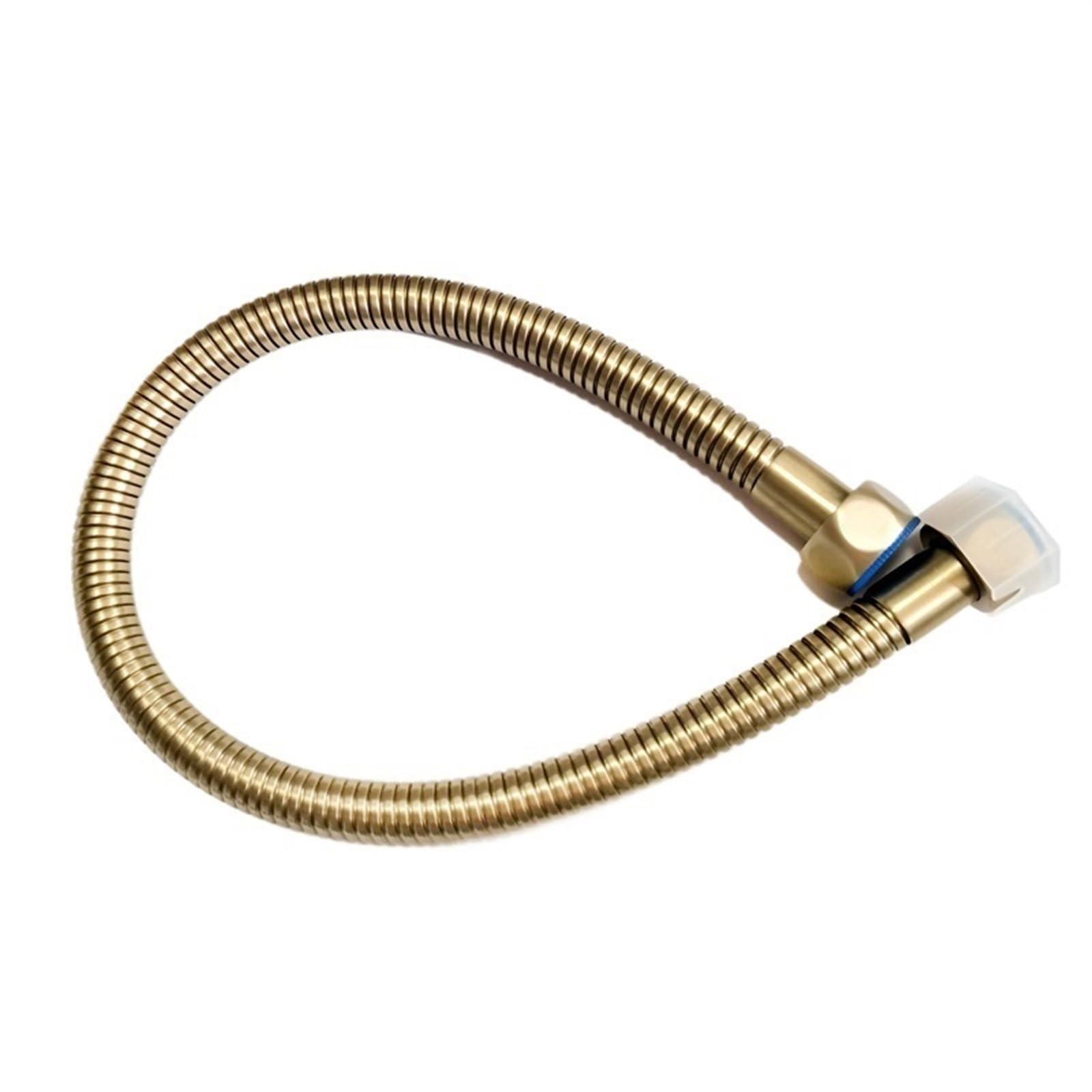 Uvds Brushed Golden 3L8 Shower Hoses Stainless Steel Hoses Brushed Golden (Matte) Plumbing Hose Stainless Steel Plumbing Hose For 30Cm/50Cm (Color : Size : 50Cm)