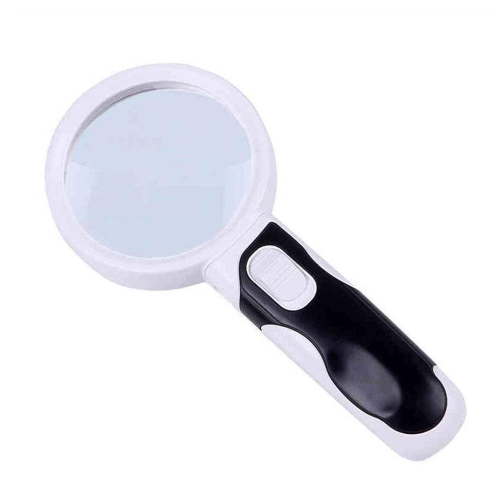 Loupe de lecture 20X haute définition avec éclairage LED pour seniors