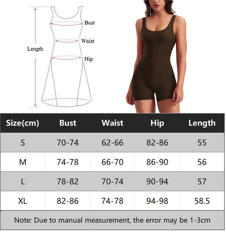 Haibang Combinaison Femme Sport Sans Couture Scrunch Butt Lift Combishort Femme Ete Une PièceJumpsuit Dos nu Combinaison Moulante Sans Manches Col Carré Rembourrée Romper Pour Fitness Yoga Club